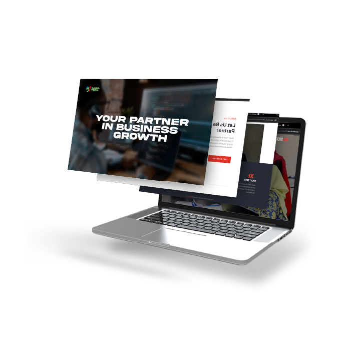 A laptop screen displaying email icons